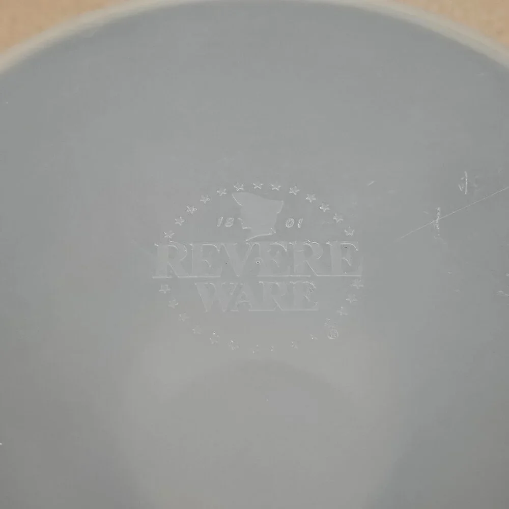 RARE VINTAGE REVERE WARE STAINLESS STEEL O RING MIXING STORAGE BOWL & LID